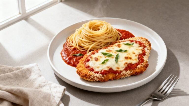 Crispy Chicken Parmesan Recipe Air Fryer | Easy Healthy Dinner