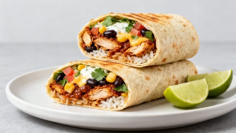 Savory Chicken Burrito Recipe | Chipotle Ranch Chicken Dinner Burritos